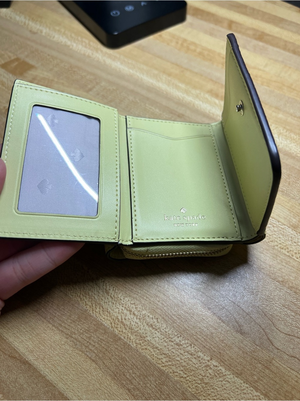 Kate Spade Lemon Yellow Leather Mini Wallet - Picture 4 of 7